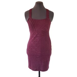 Free People Burgundy Knit Racerback Dress Sz XS